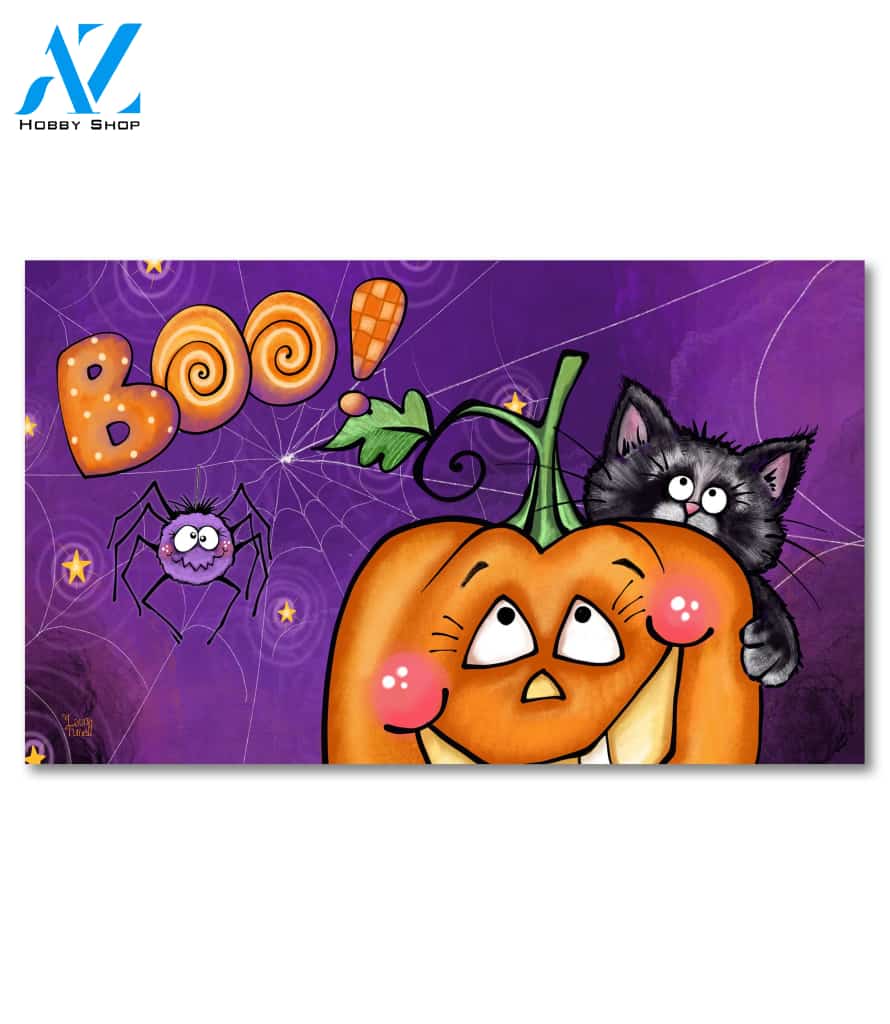 Boo Pumpkin Doormat - 18" x 30"