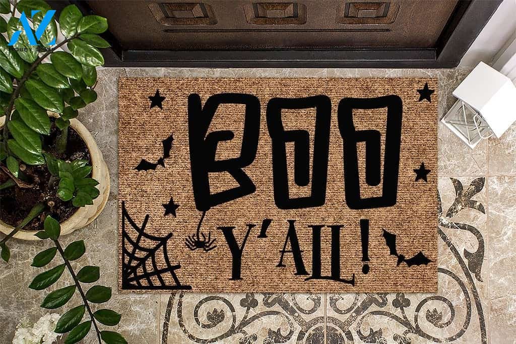 Boo Y'all Halloween Funny Indoor And Outdoor Doormat Warm House Gift Welcome Mat Birthday Gift For Halloween