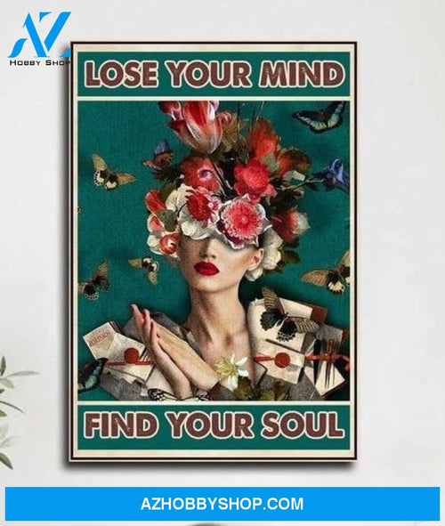 Book And Flower Poster Cavnas Wall Art, Room Decor, Living Room Wall Decor