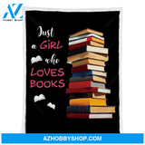 Book Blanket, Book Lover Fleece Blanket Gift For Librarian Just A Girl Who Love Books Gift For Reading Book