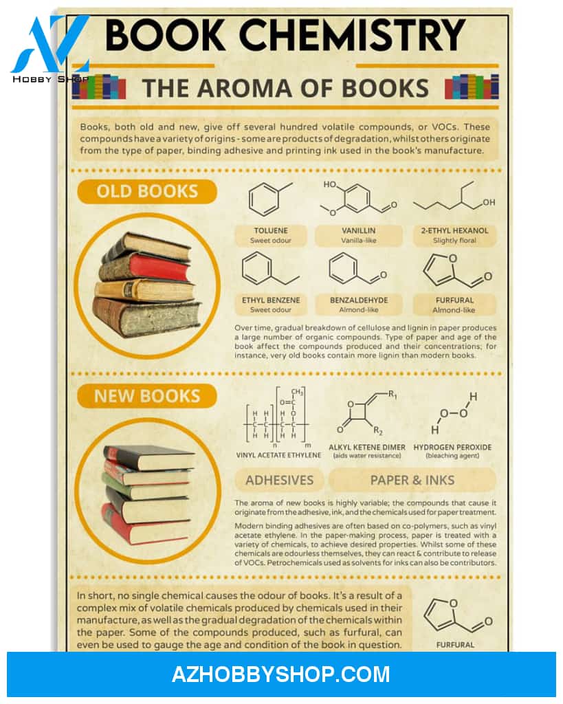 Book Chemistry Poster The Aroma Of Books Wall Decor