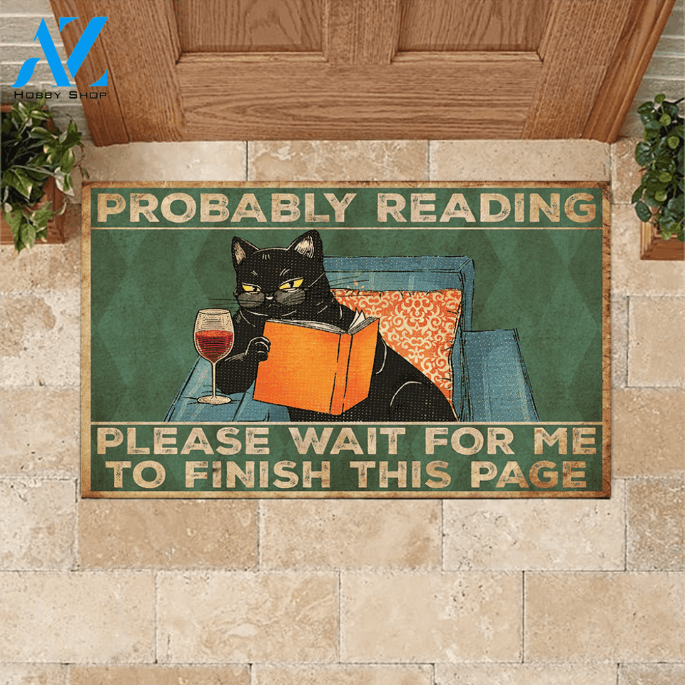 Book Doormat Probably Reading | Welcome Mat | House Warming Gift