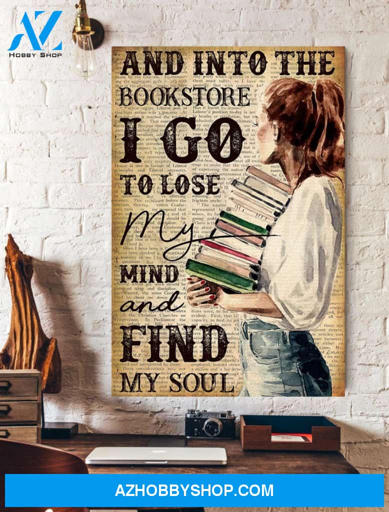 Book Lover Girl Lose My Mind Find My Soul Wall Art Canvas Prints Unique Gifts