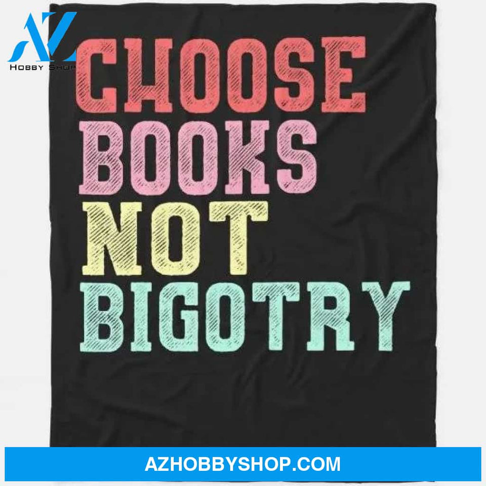Book Lovers Gifts Choose Books Not Bigotry Feminis Fleece BlanketGift For Reading Book Lover Gift For Book Lovers Birthday Gift Home Decor Bedding Couch Sofa Soft and Comfy Cozy