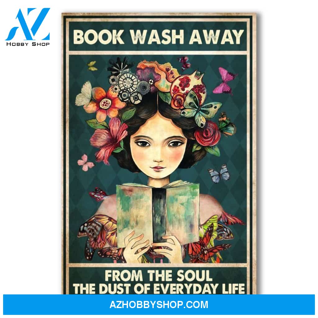 Book Wash Away From The Soul The Dust Of Everyday Life Canvas And Poster, Wall Decor Visual Art, Halloween Gift, Happy Halloween
