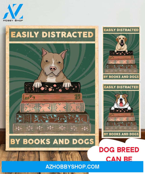 Books And Dogs - Personalized Custom Canvas