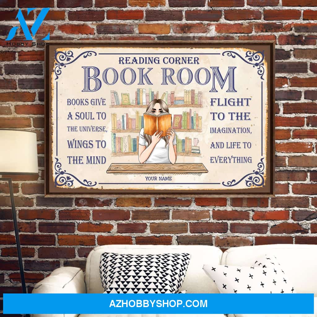 Books Give A Soul To The - Personalized Canvas/Poster - Gift For Book Lovers