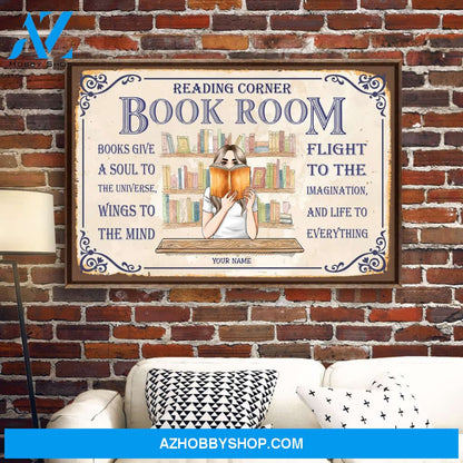 Books Give A Soul To The - Personalized Canvas/Poster - Gift For Book Lovers