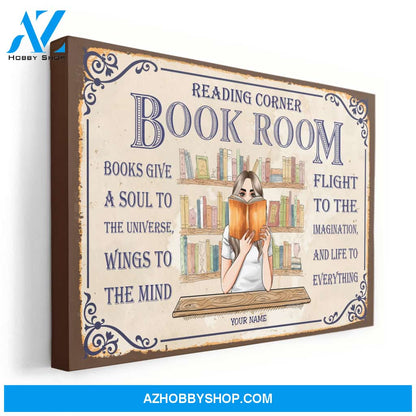 Books Give A Soul To The - Personalized Canvas/Poster - Gift For Book Lovers