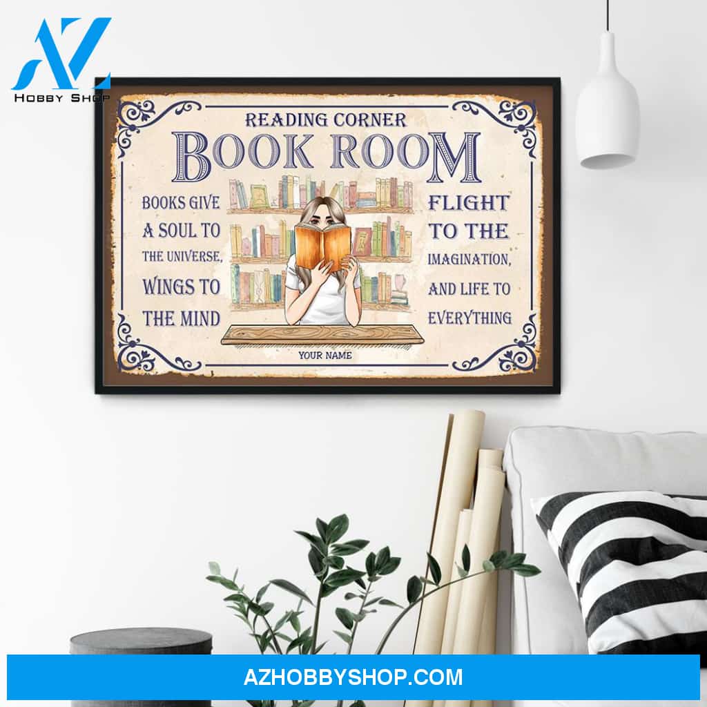 Books Give A Soul To The - Personalized Canvas/Poster - Gift For Book Lovers