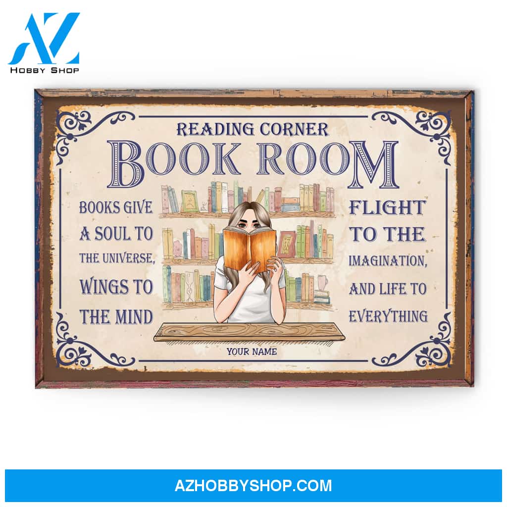Books Give A Soul To The - Personalized Canvas/Poster - Gift For Book Lovers