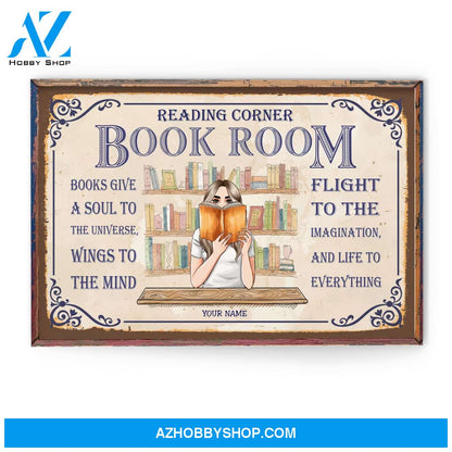 Books Give A Soul To The - Personalized Canvas/Poster - Gift For Book Lovers