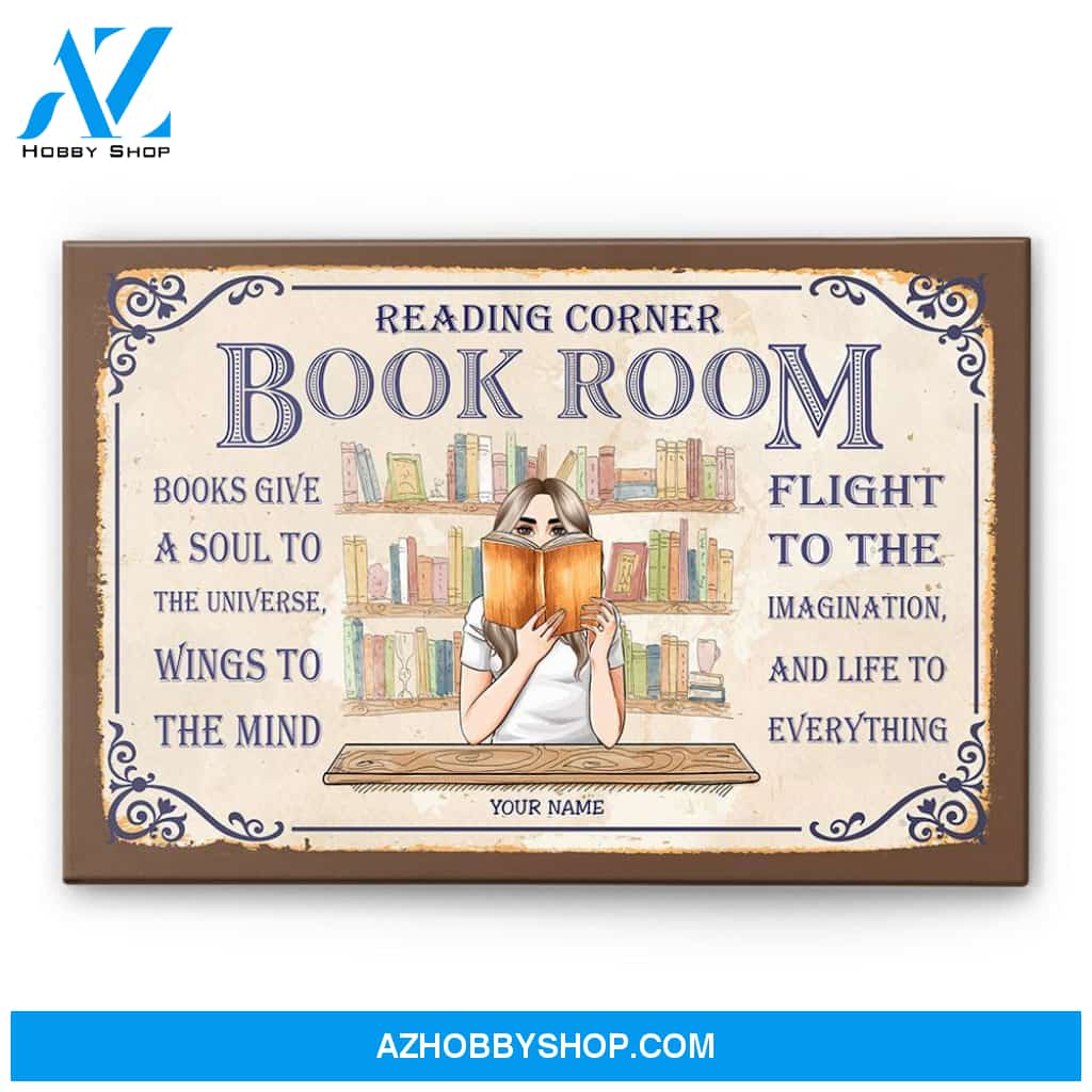 Books Give A Soul To The - Personalized Canvas/Poster - Gift For Book Lovers