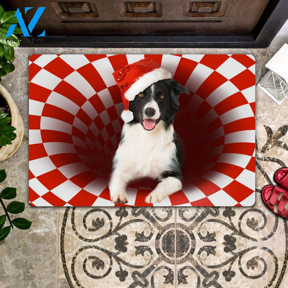 Border Collie Christmas - Dog Doormat | Welcome Mat | House Warming Gift | Christmas Gift Decor
