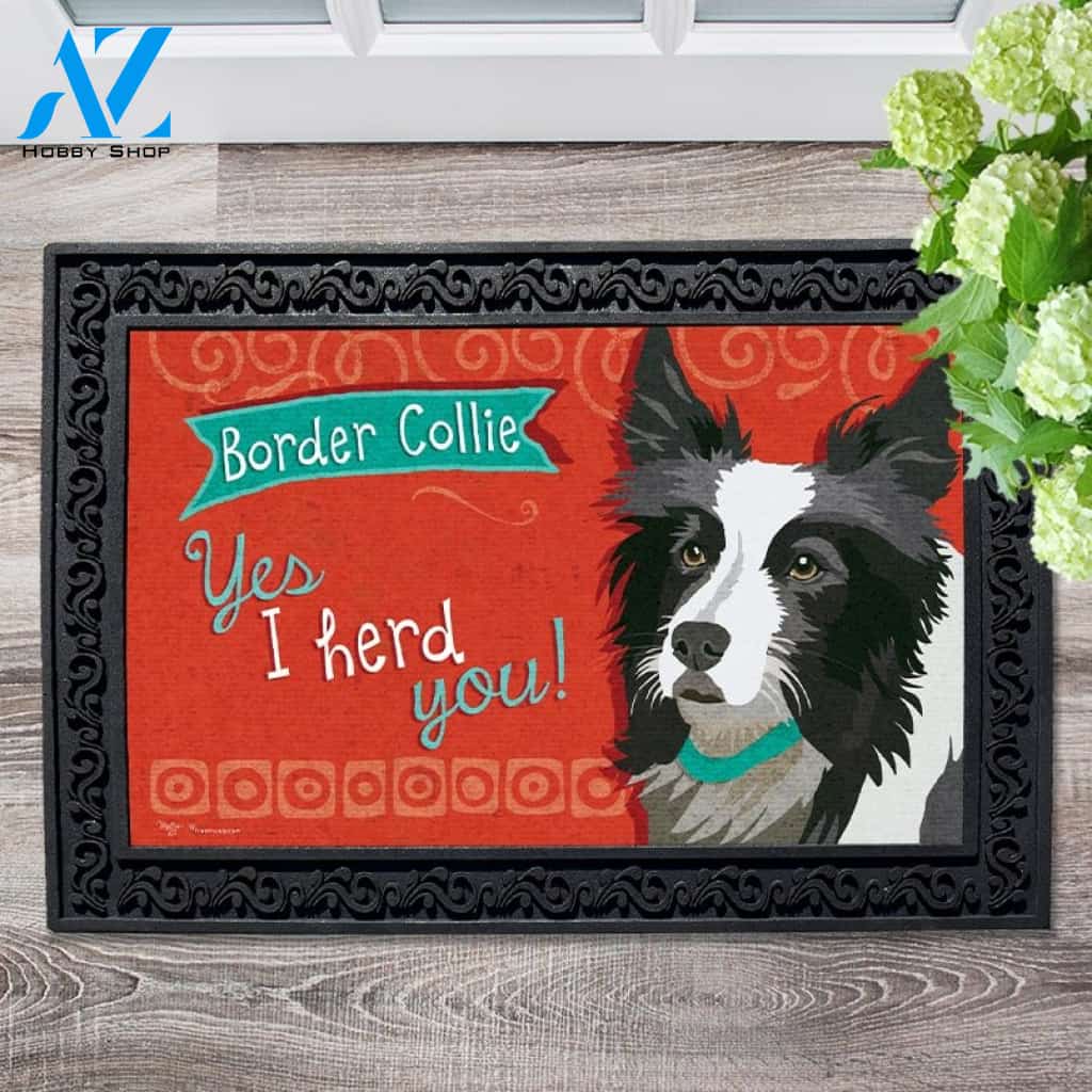 Border Collie Doormat - 18" x 30"