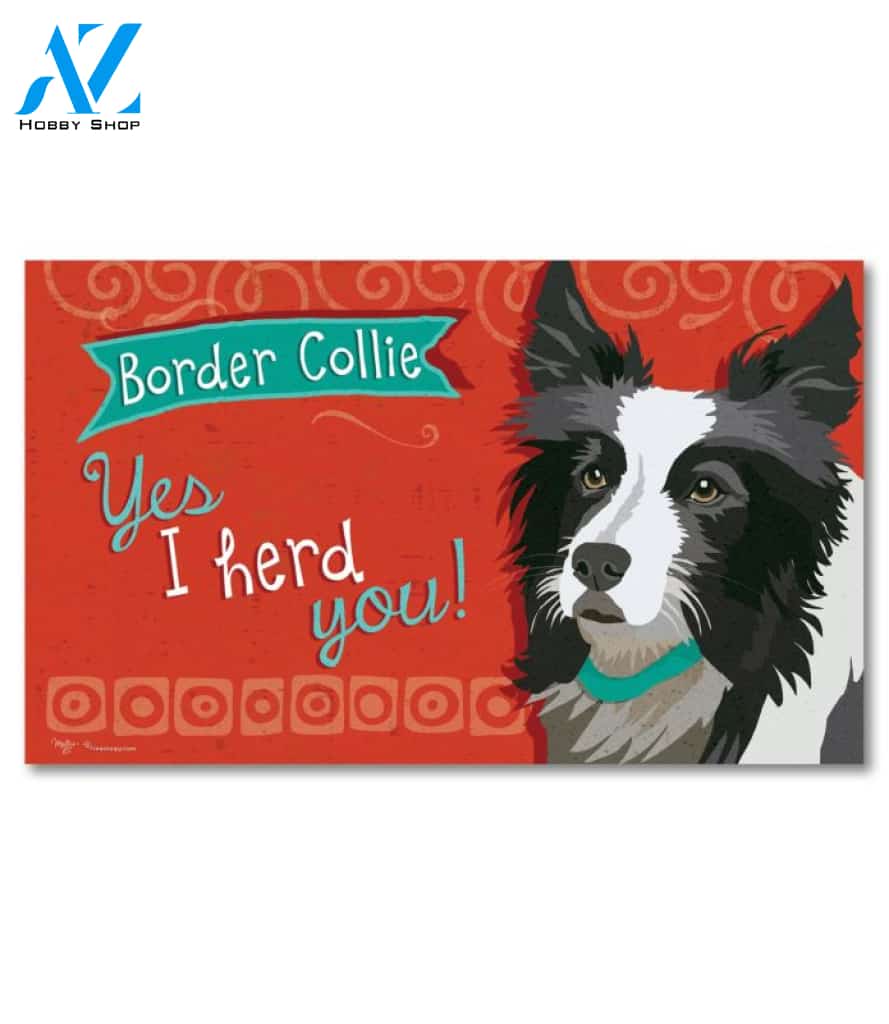 Border Collie Doormat - 18" x 30"