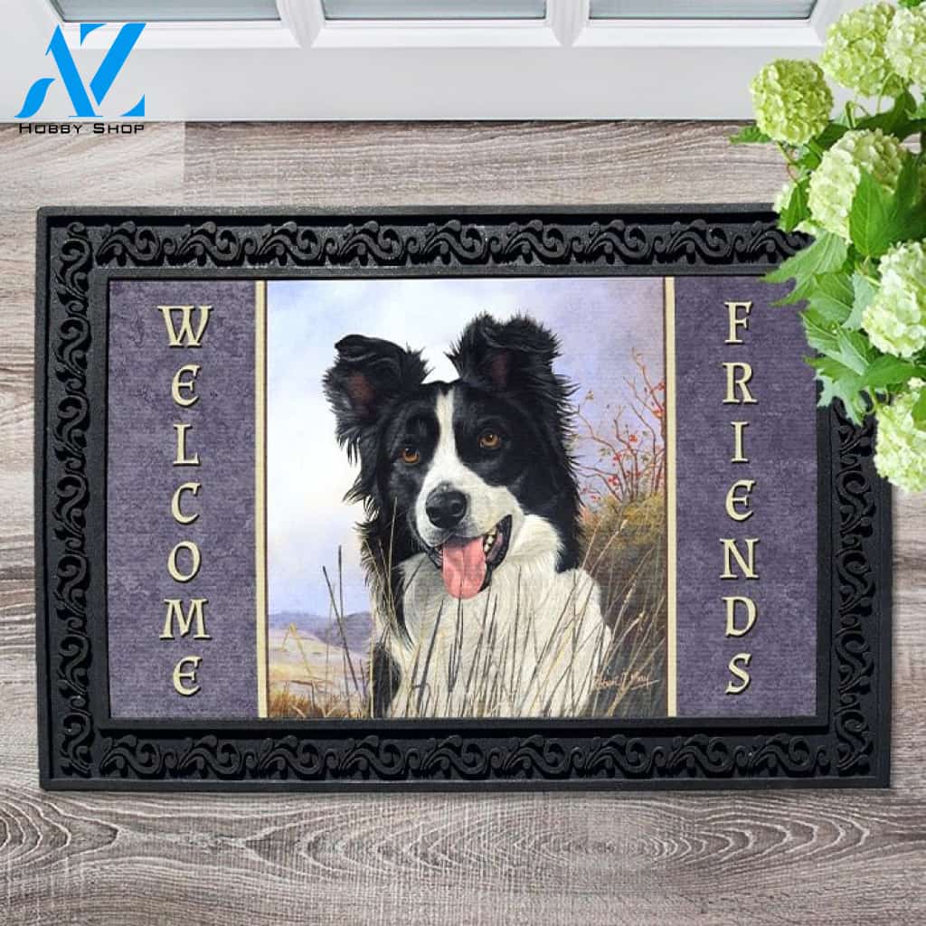 Border Collie Field Doormat - 18" x 30"