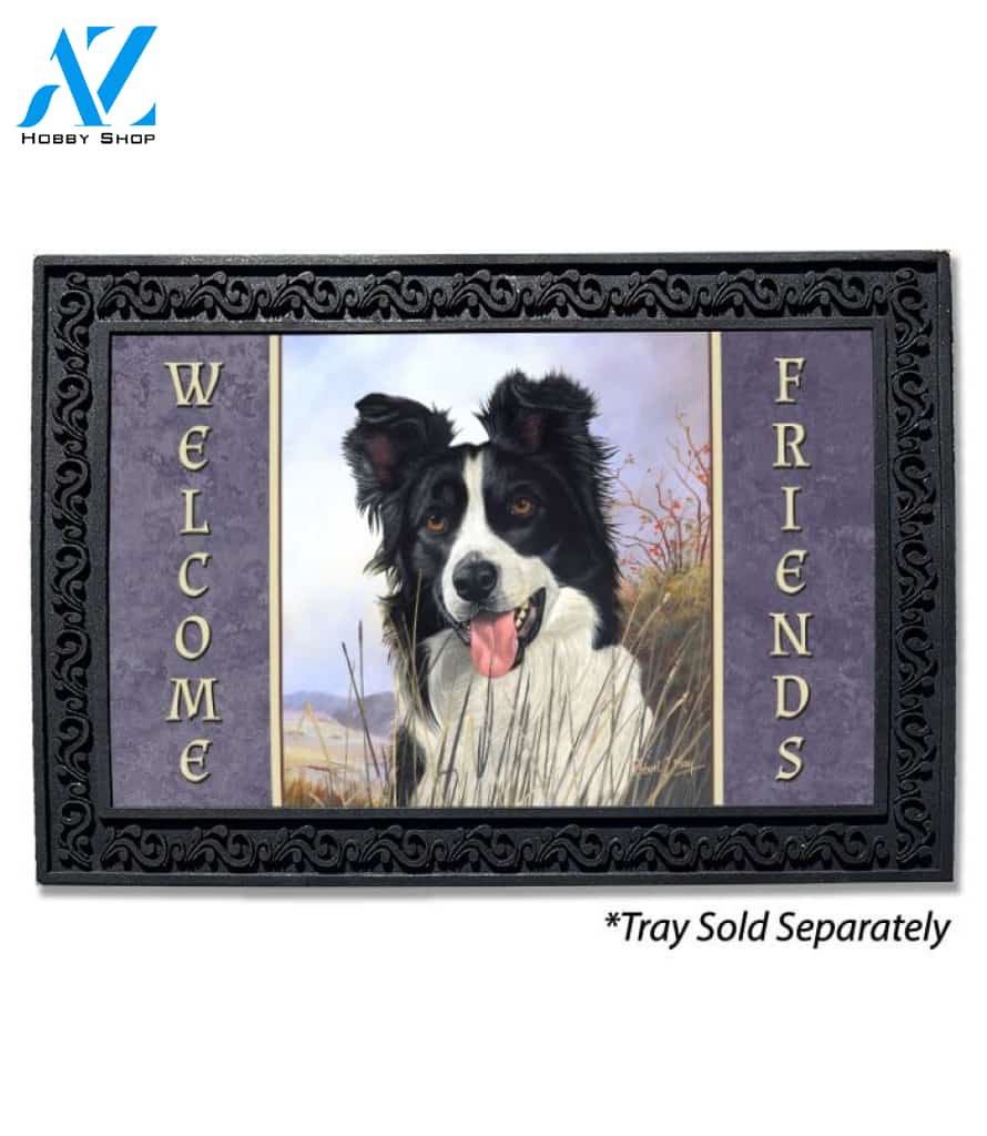 Border Collie Field Doormat - 18" x 30"
