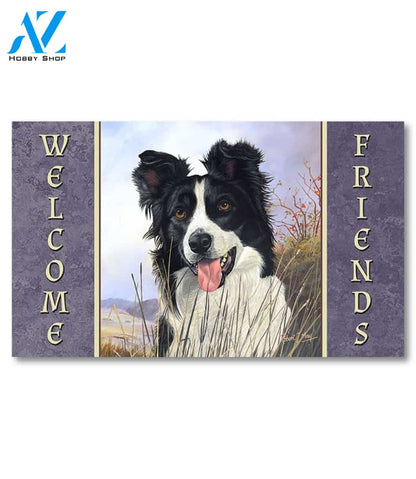 Border Collie Field Doormat - 18" x 30"