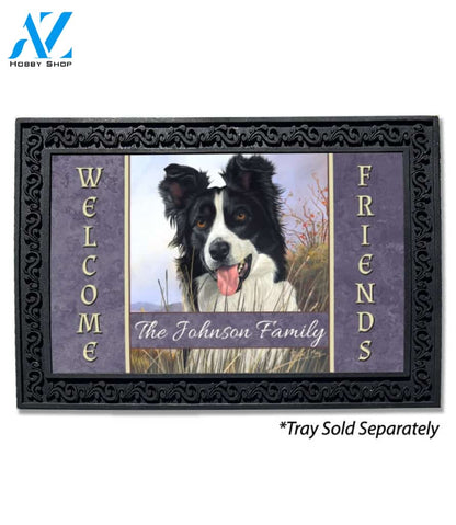 Border Collie Field Personalized Doormat - 18" x 30"