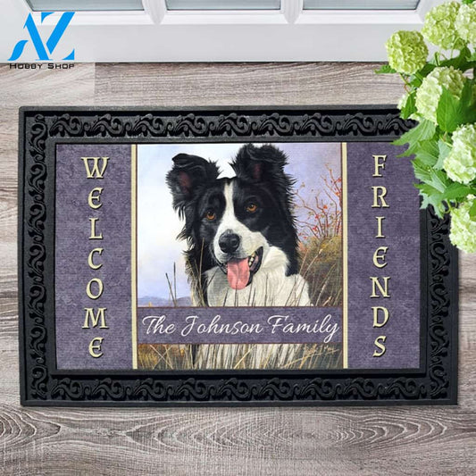 Border Collie Field Personalized Doormat - 18" x 30"