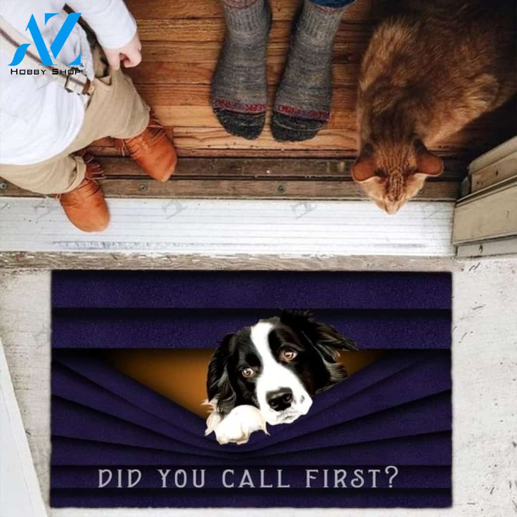 BORDER COLLIE Indoor And Outdoor Doormat Warm House Gift Welcome Mat Gift For Friend For Border Dog Lovers