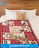 Border Collie Merry Little Christmas Fleece Blanket Gift For Border Dog Lovers Gift For Christmas, Family Friend Home Decor Bedding Couch Sofa Soft And Comfy Cozy