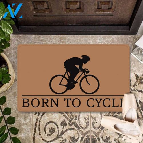 Born To Cycle Doormat Sport Doormat Indoor and Outdoor Doormat Housewarming Gift Sweet Home Decor Gift Gift for Cycle Lovers Sport Lovers