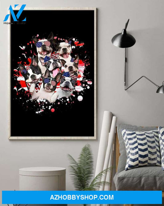 Boston terrier a happy life american poster