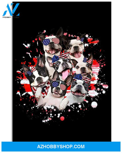 Boston terrier a happy life american poster