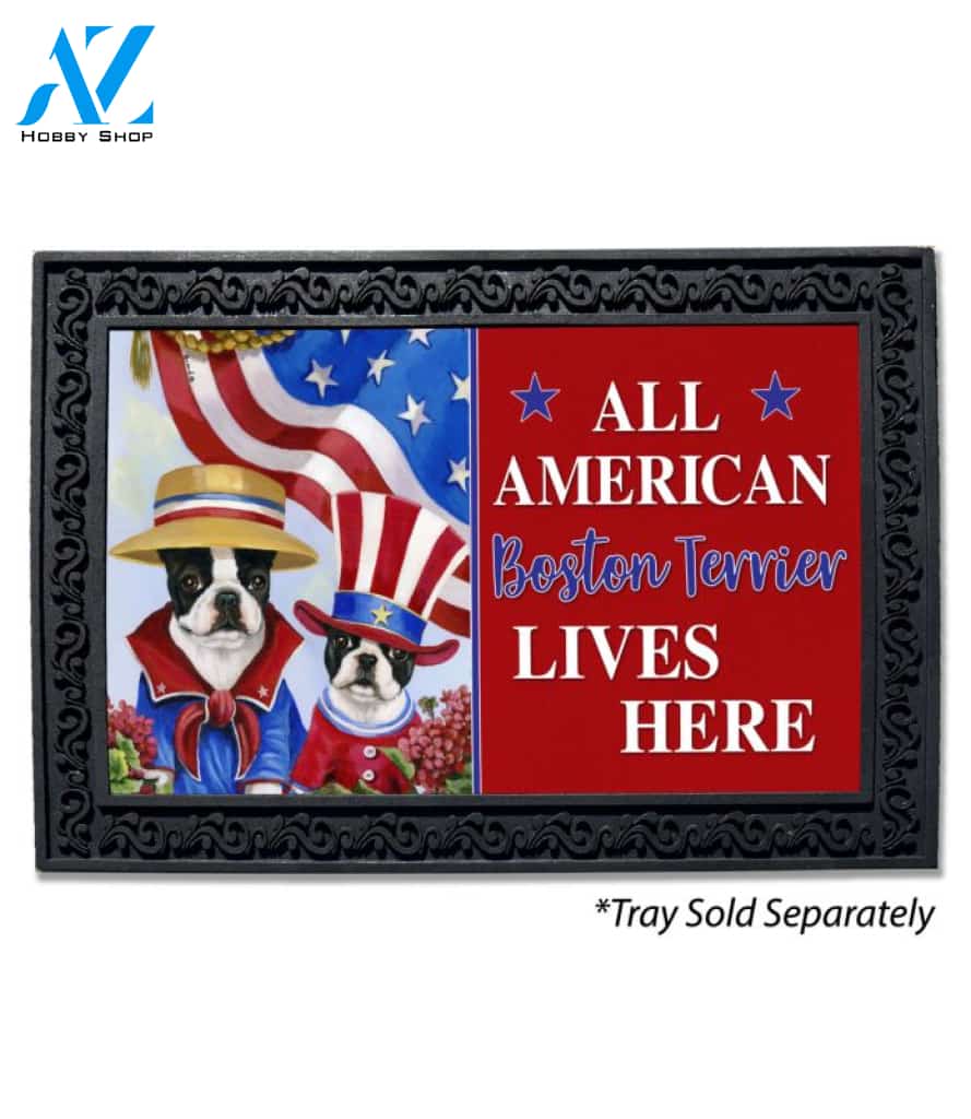 Boston Terrier American Pride Doormat - 18" x 30"