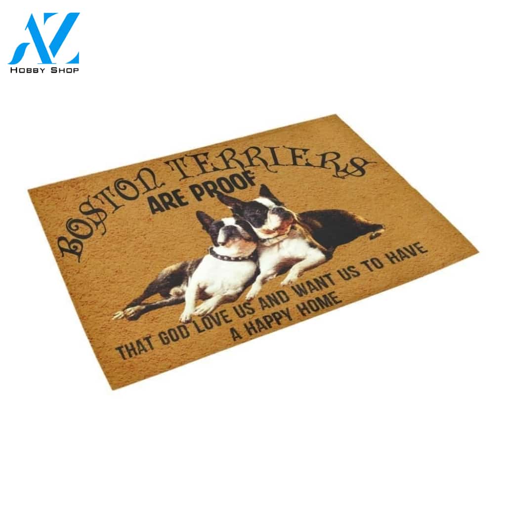 Boston Terrier Are Proof Printed Doormat Home Decor