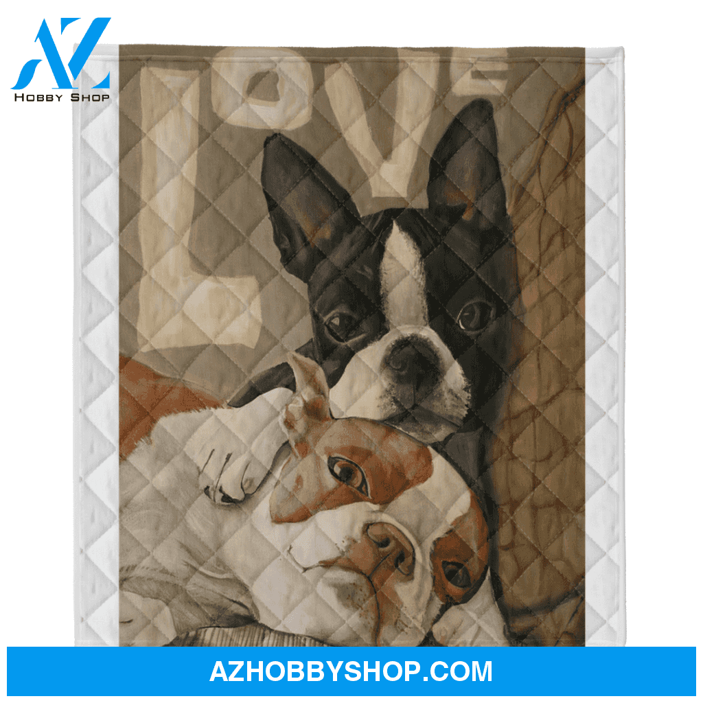 Boston Terrier Blanket, Gift For Boston Terrier Dog lovers