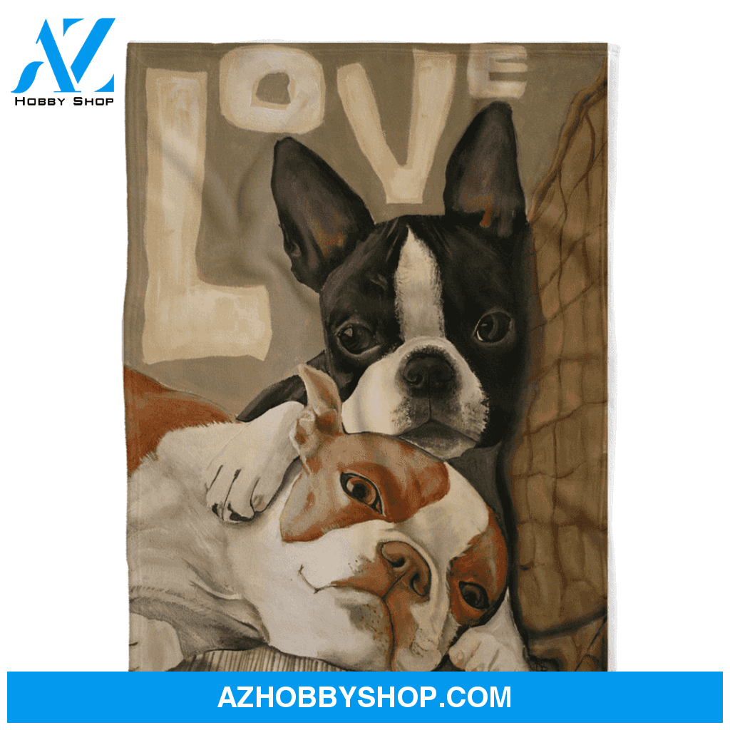 Boston Terrier Blanket, Gift For Boston Terrier Dog lovers