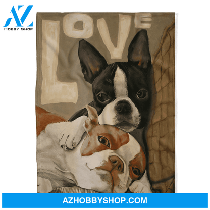 Boston Terrier Blanket, Gift For Boston Terrier Dog lovers