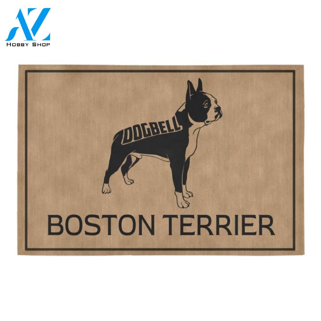 Boston Terrier Dogbell Doormat Indoor And Outdoor Mat Entrance Rug Sweet Home Decor Housewarming Gift Gift For Friend Family Stem Feminist