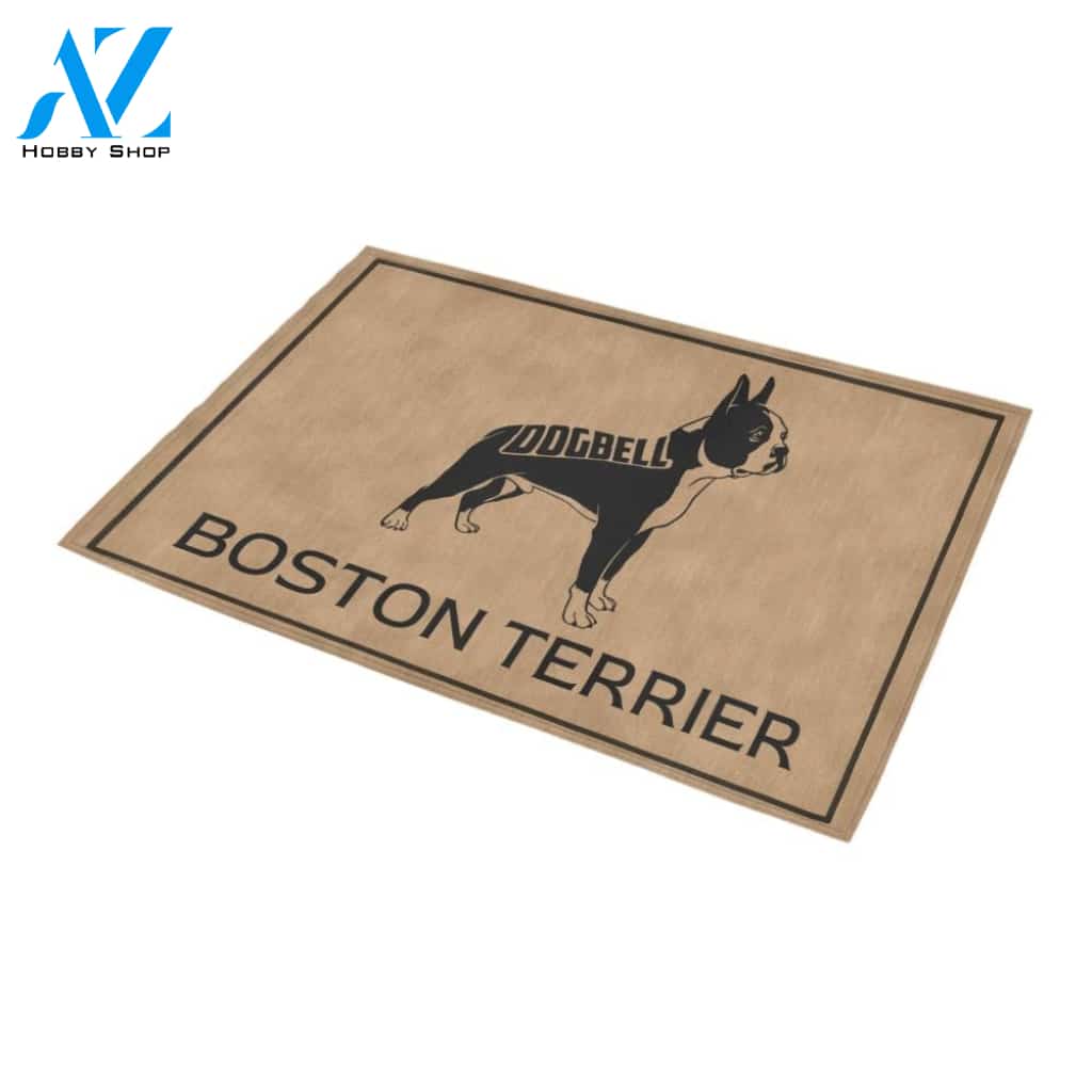 Boston Terrier Dogbell Doormat Indoor And Outdoor Mat Entrance Rug Sweet Home Decor Housewarming Gift Gift For Friend Family Stem Feminist