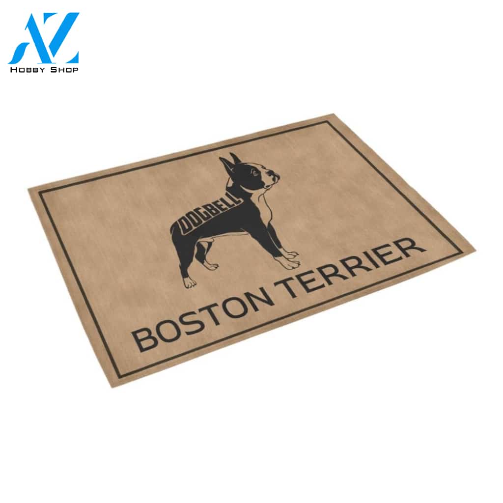 Boston Terrier Dogbell Doormat Indoor And Outdoor Mat Entrance Rug Sweet Home Decor Housewarming Gift Gift For Friend Family Stem Feminist