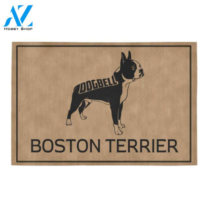 Boston Terrier Dogbell Doormat Indoor And Outdoor Mat Entrance Rug Sweet Home Decor Housewarming Gift Gift For Friend Family Stem Feminist