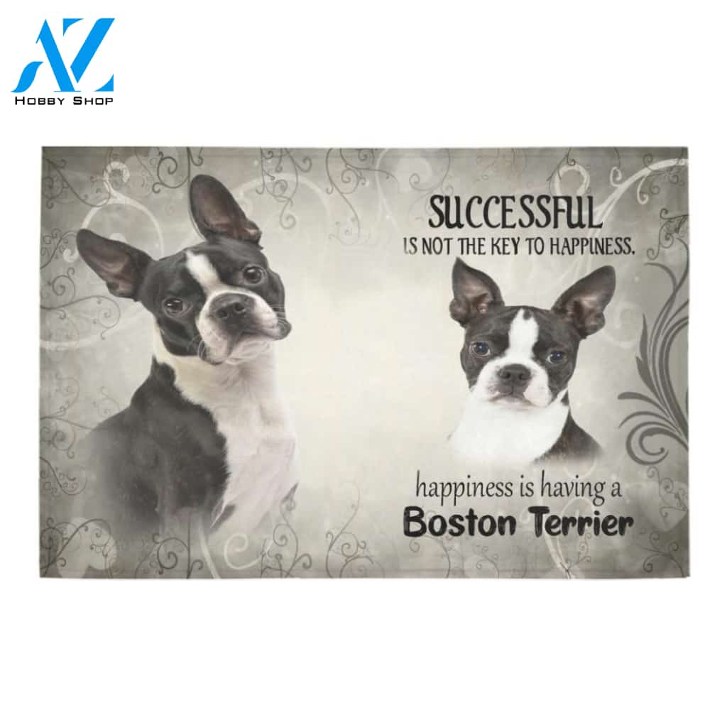 Boston Terrier Doormat - Welcome Mat - Home Decor