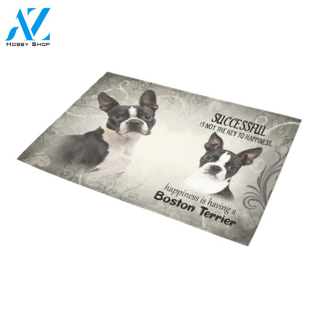 Boston Terrier Doormat - Welcome Mat - Home Decor