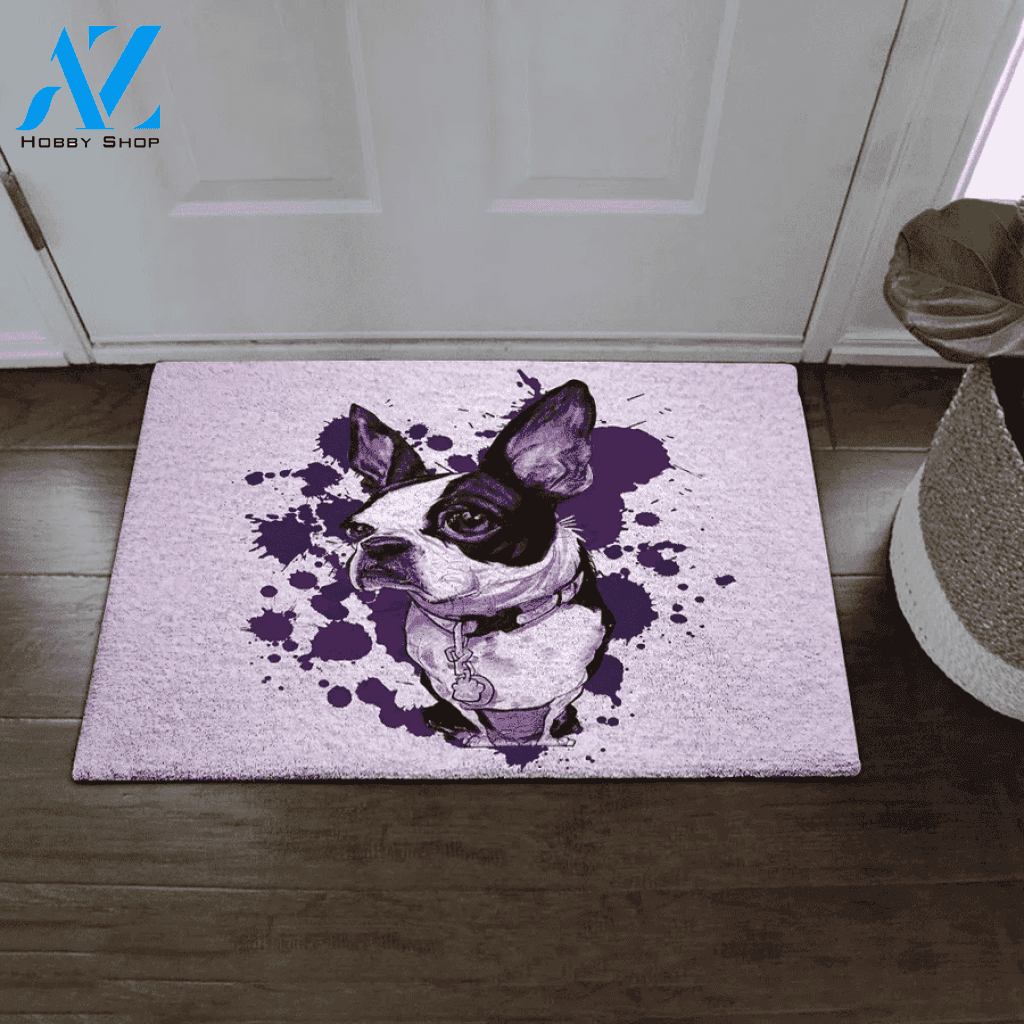 Boston Terrier Go Heanow Doormat