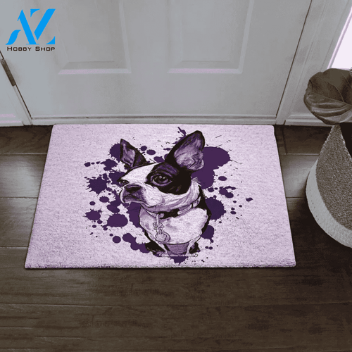 Boston Terrier Go Heanow Doormat