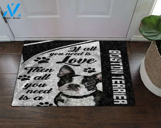 Boston Terrier Home Decor Doormat - Welcome Mat - House Warming Gift