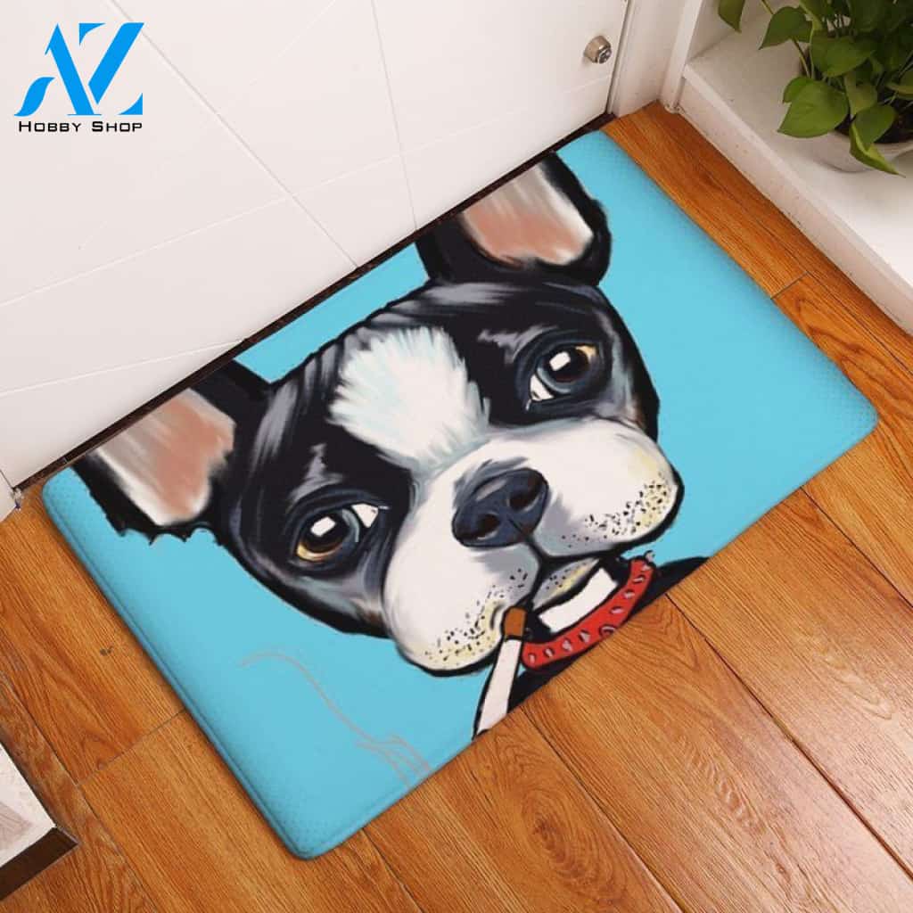 Boston Terrier Home Decor Doormat - Welcome Mat - House Warming Gift