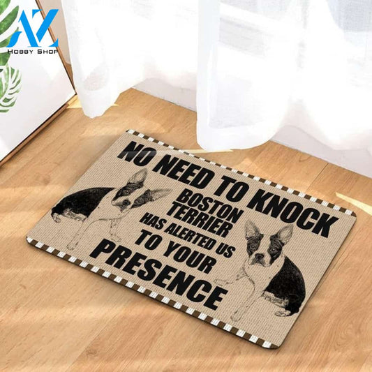 Boston Terrier No Neeto Knock Doormat