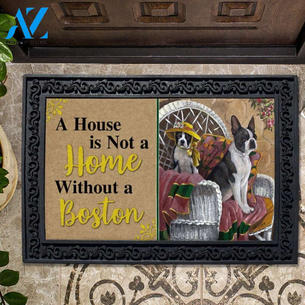 Boston Terrier Patio Gems House Not A Home Doormat