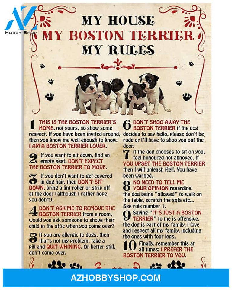 Boston Terrier 24x36 Poster