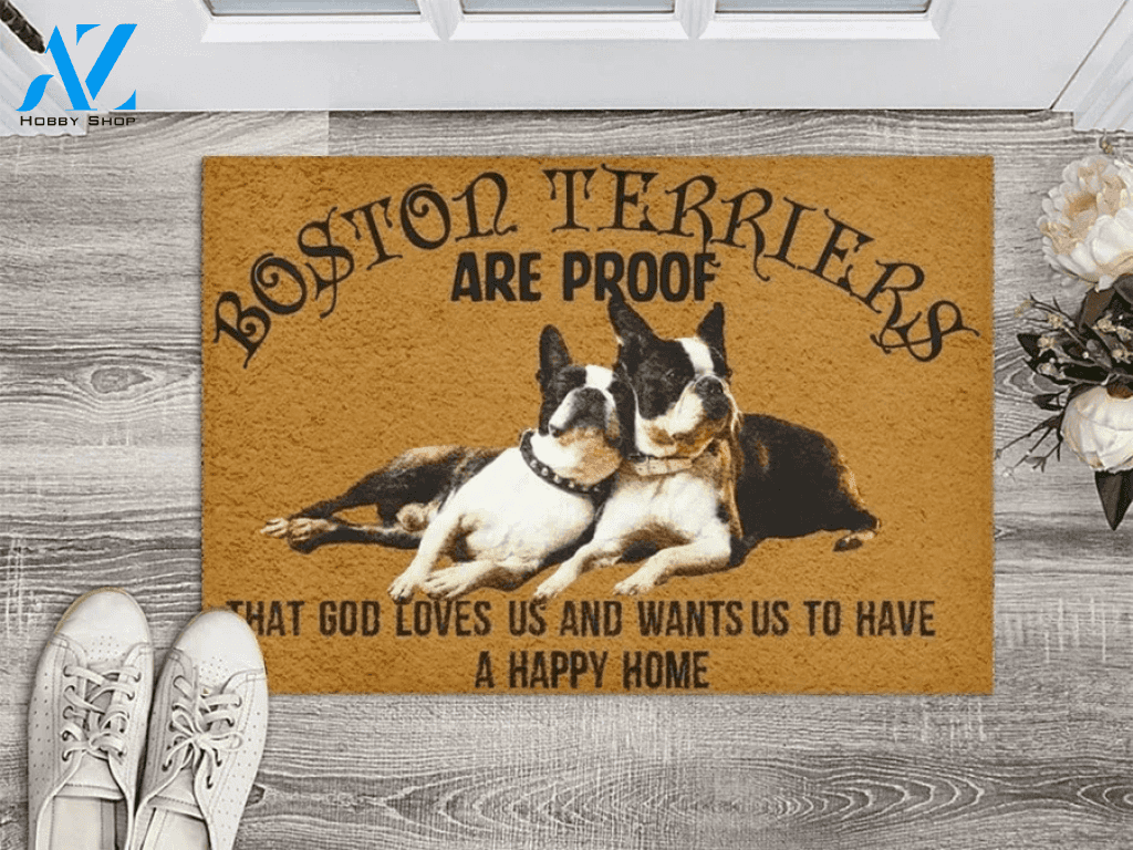 Boston Terrier That Golove Us Doormat