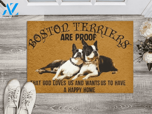 Boston Terrier That Golove Us Doormat